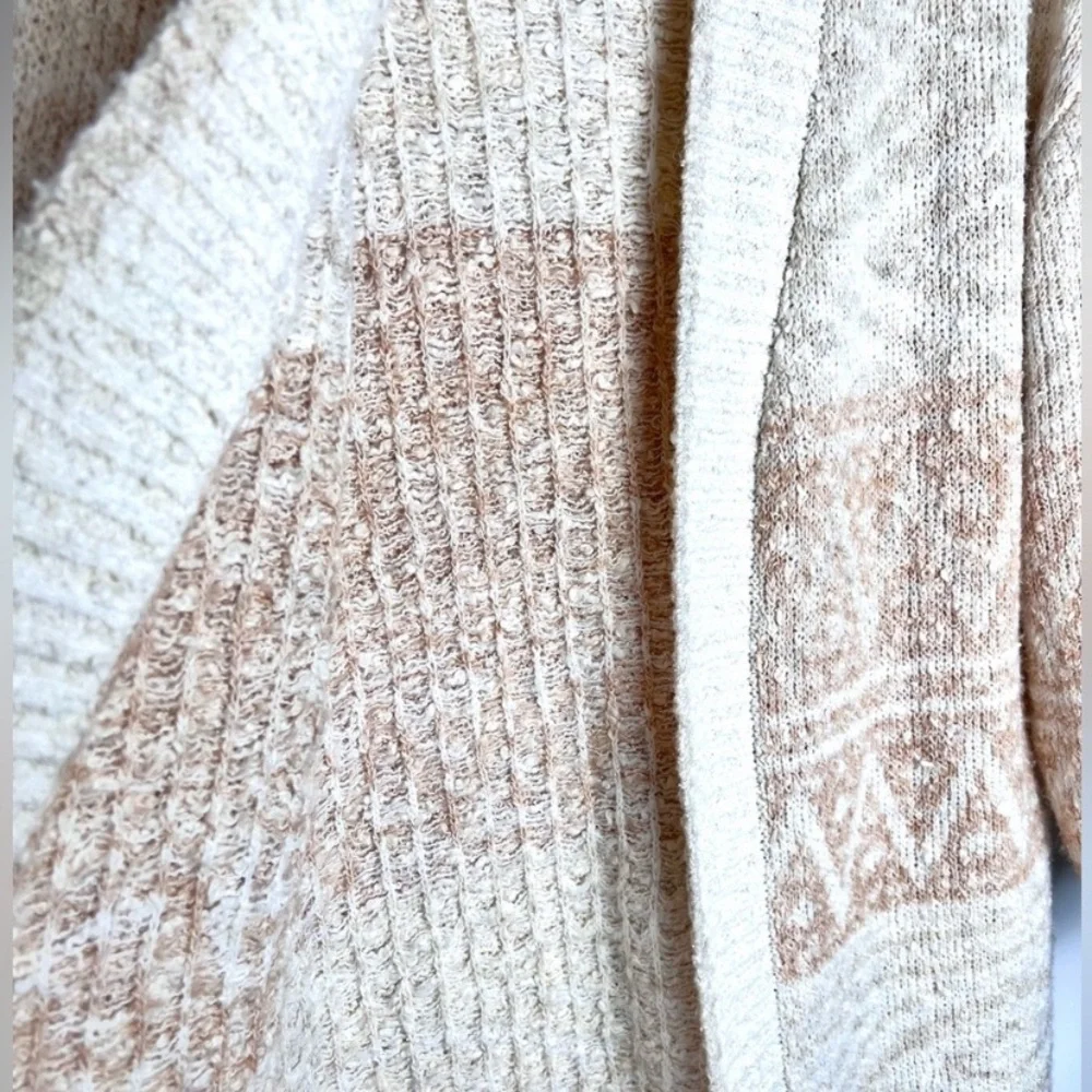 SOLD!!!  Joie Cream & Beige Nordic Long Cardigan Duster - Picture 7 of 9